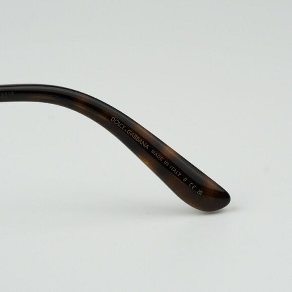 Dolce & Gabbana Black Frame Brown Lens Sunglasses with Gold DG Temples main image 6